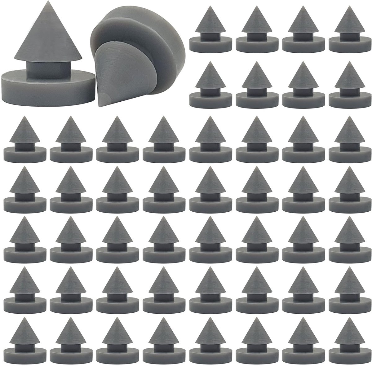 50 stuks rubberen deurdemper, metalen deurdemper, scharnier, uitlaat, anti-botsingsgeluiddemper, Heavy Duty Rubber 1/2 - ShopVlot