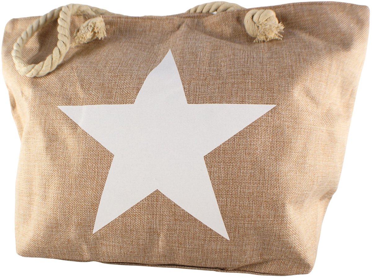 Elzusha - Canvas Strand- en Zwemtas met Rits