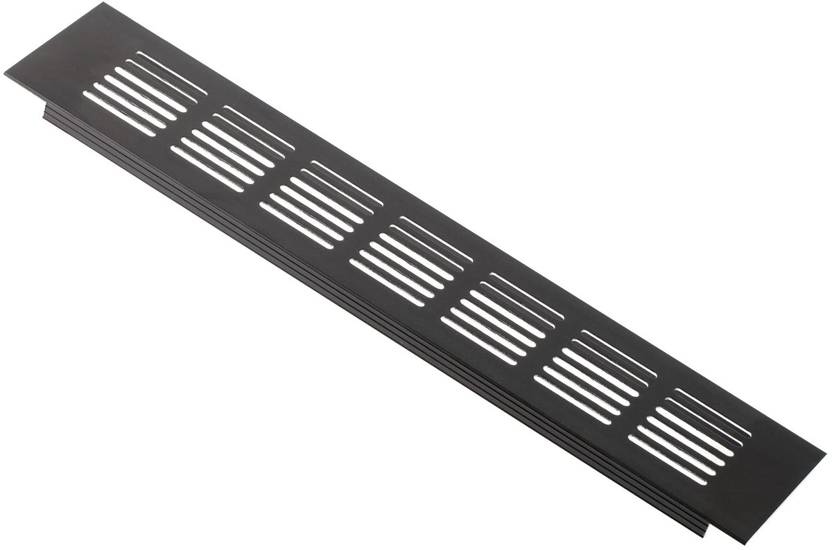 Elzusha - Donkere Aluminium Ventilatierooster 300x60mm - Voor Binnen en Buiten