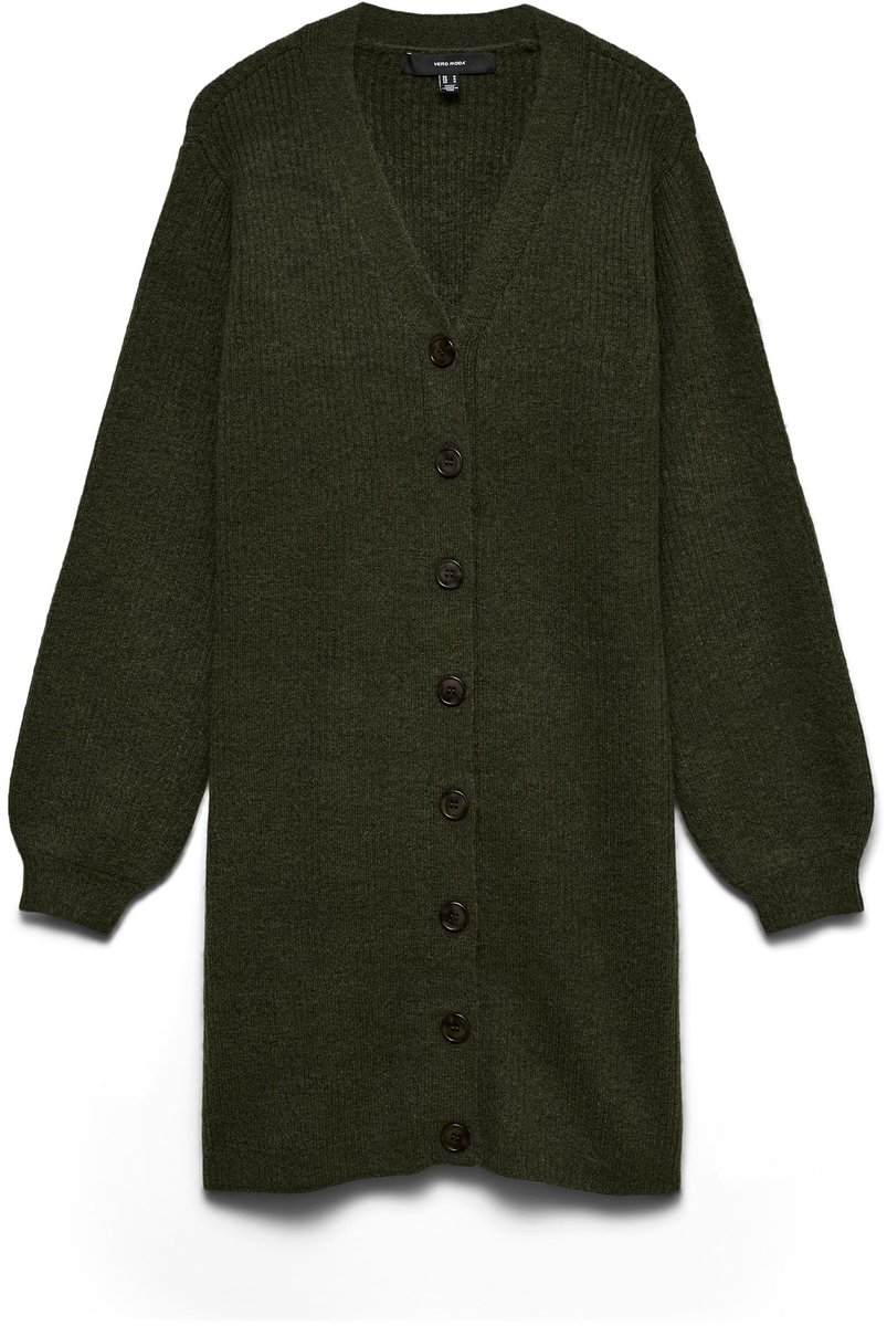 VERO MODA - VMKARLA LS V-NECK BUTTON ABK DRESS NOOS - Dames - Mini jurken