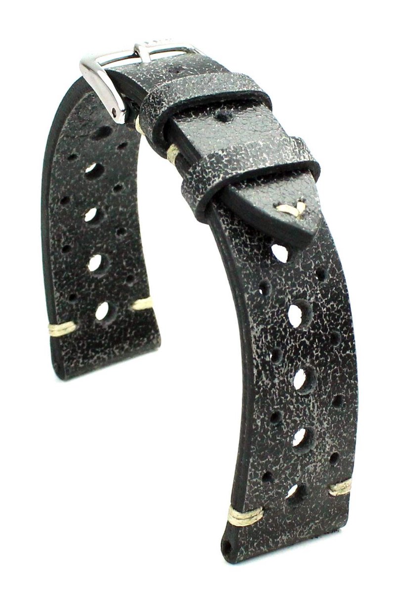 Elzusha - Vintage Horlogeband van Koeienleer - 22mm