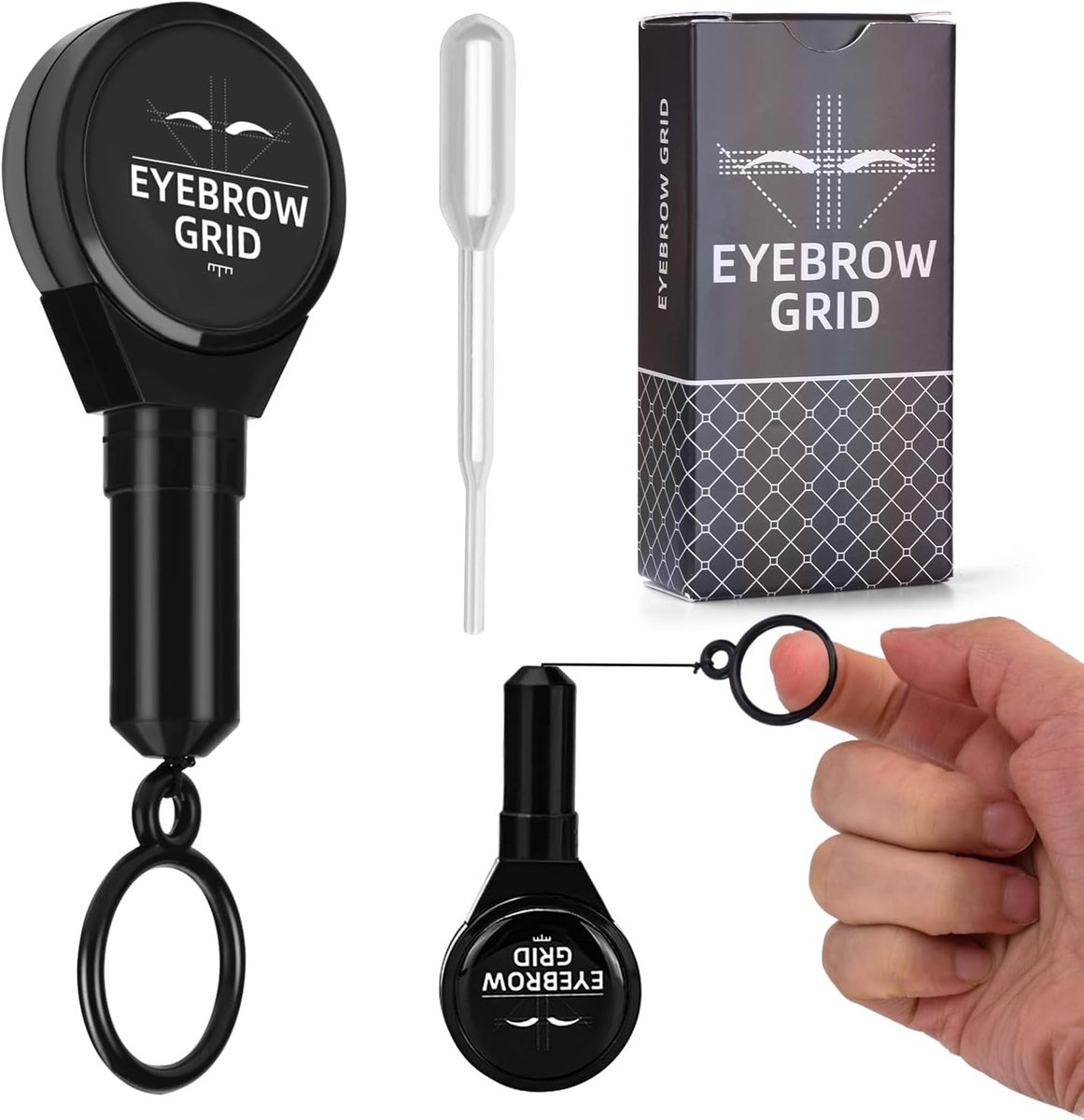 Pre-inked Microblading String voor Nauwkeurige Wenkbrauw Markering en Meten voor Tattoo Make-up (zwart)