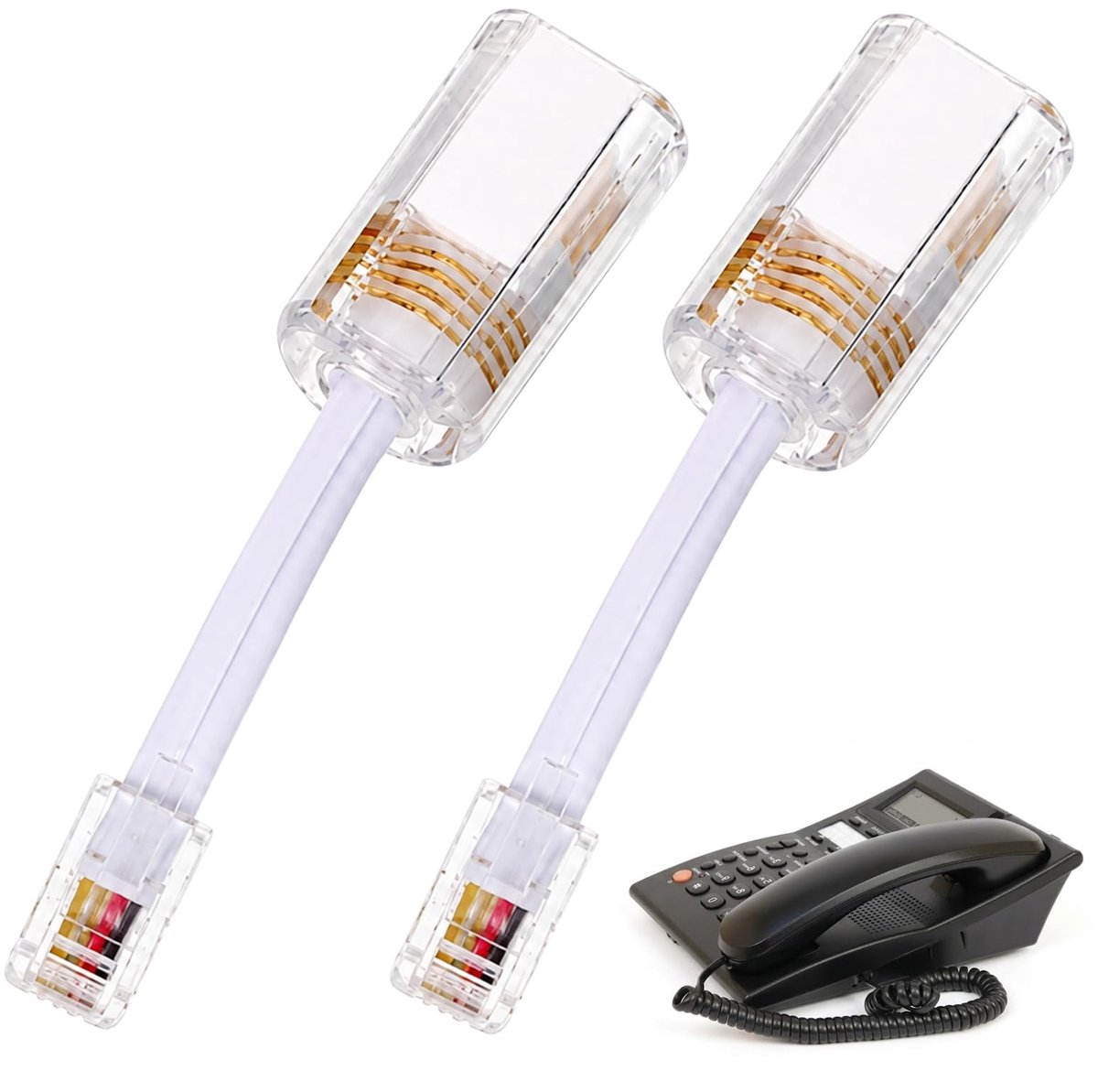 Elzusha - Telefoon Kabel Ontwarmer - 360 Graden Draaibare Adapter - 2 Stuks