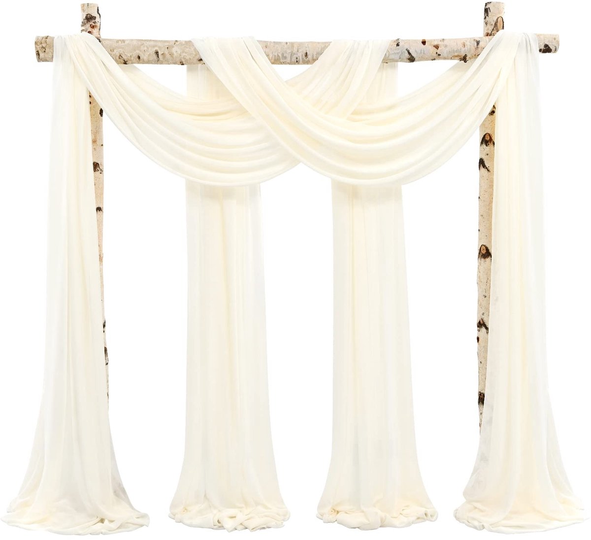 Elzusha - Chiffon Drapeerstof voor Bruiloften, 8 Panelen