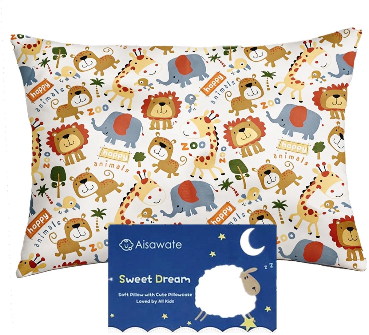 Elzusha - Set van 2 Kinderkussenhoezen 40 x 60 cm van Biokatoen