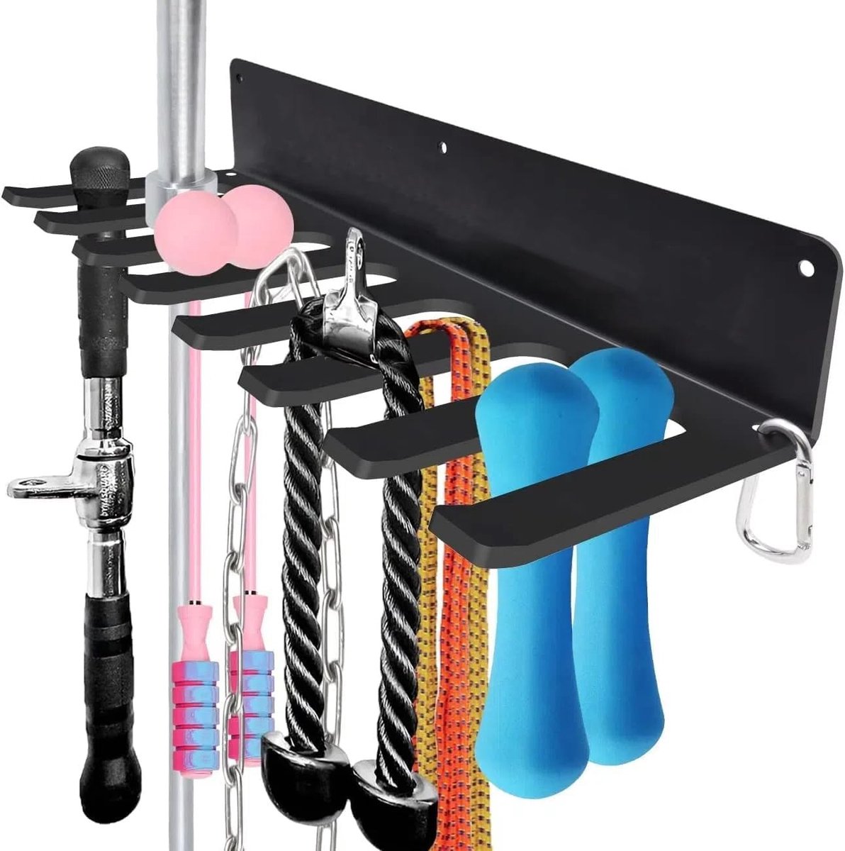 Elzusha - Gym Organizer Rack met 8 Haken voor Fitnessaccessoires