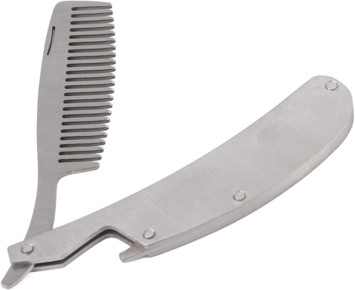 Houten baardkam voor mannen, antistatisch en ontwarrend, ideaal voor verzorging en styling van de baard.