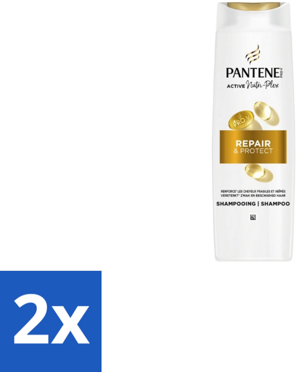 2 x Pantene – Shampoo – Repair & Protect – 250 ml - Haarschoonmaken - Haarversterken - Haarbeschermen - Haarvoeding - PRO-V