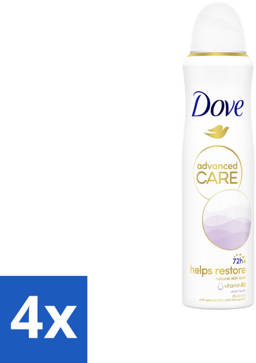 4 x Dove – Deodorant Spray – Clean Touch – 150 ml - Anti-transpirant - Deodorant Spray - Zweetbestendig - Geurbestendig - Huidverzorgend