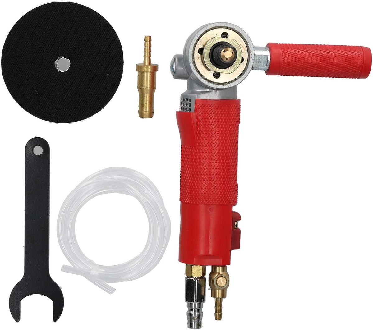 Professionele Natsteen Polijstmachine, 4 Inch Pneumatische Water Slijpmachine voor Graniet en Marmer, Ideaal voor Auto en Carrosserie Bewerking