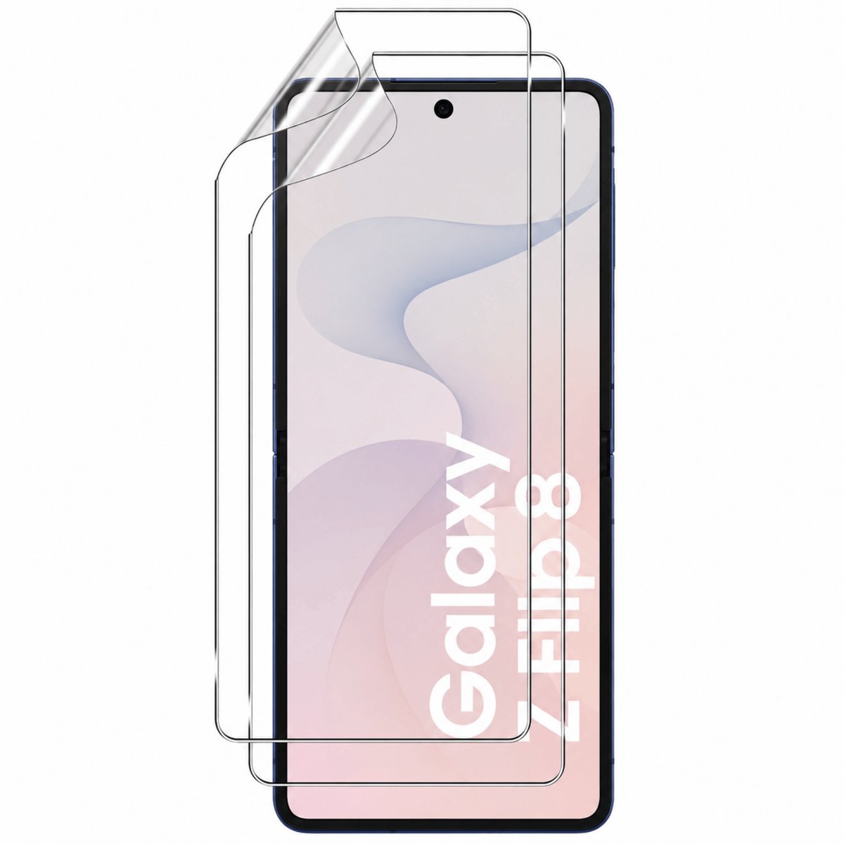 Samsung Galaxy Z Flip 8 - 2 stuks Beschermende kunststoffen Plastic screenprotector transparante plastic schermfolie