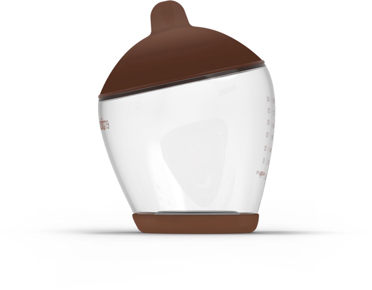Emulait Classic Babyfles - Kleur: Deep - Maat: 2 - 240 ml - borstvormig - natuurlijk voeden - anti-koliek - bpa-vrij