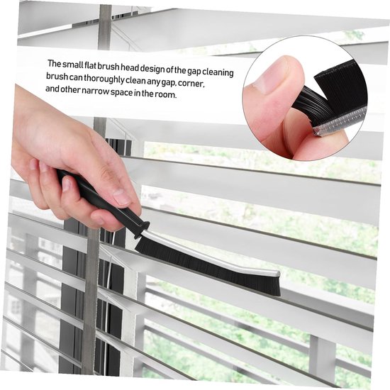 Smalle Voegenborstels - Kierenborstels - Krachtige Reiniging - Ergonomisch Handvat - 4 Stuks - Zwart — afbeelding 4