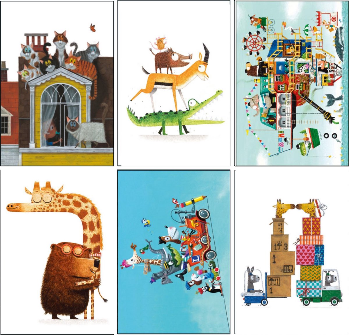 6 Kinderwenskaarten - Ansichtkaarten kind - 15 x 10,5cm - 6 Ansichtkaarten in een zakje