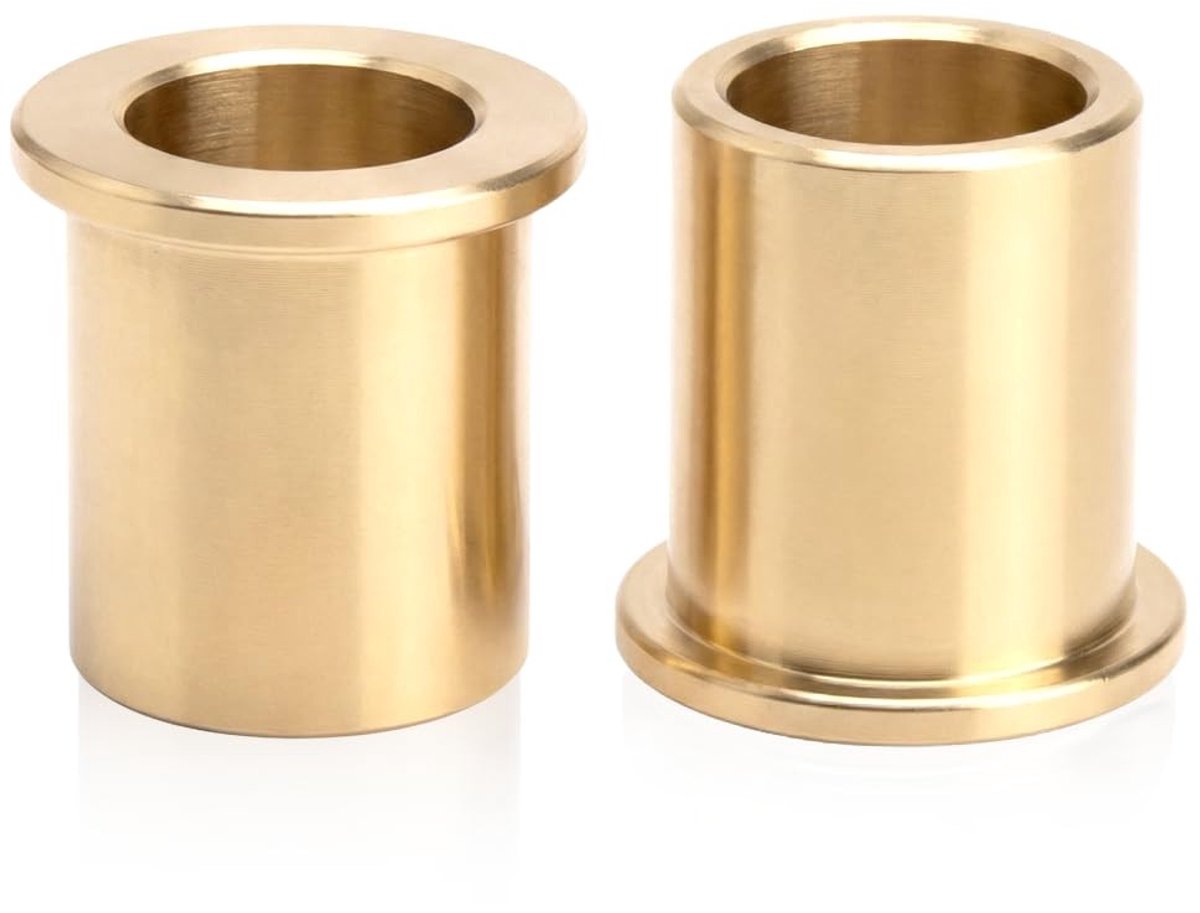 2 Stuks Flenslagers 12x16x20mm, Messing Zelf Smerende Sleeves, Flens Bushings voor DIY, Motoren en Industriële Toepassingen