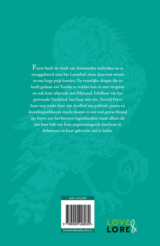 Boek met een gestileerde groene vogel op een groene achtergrond. Tekst in het Nederlands.