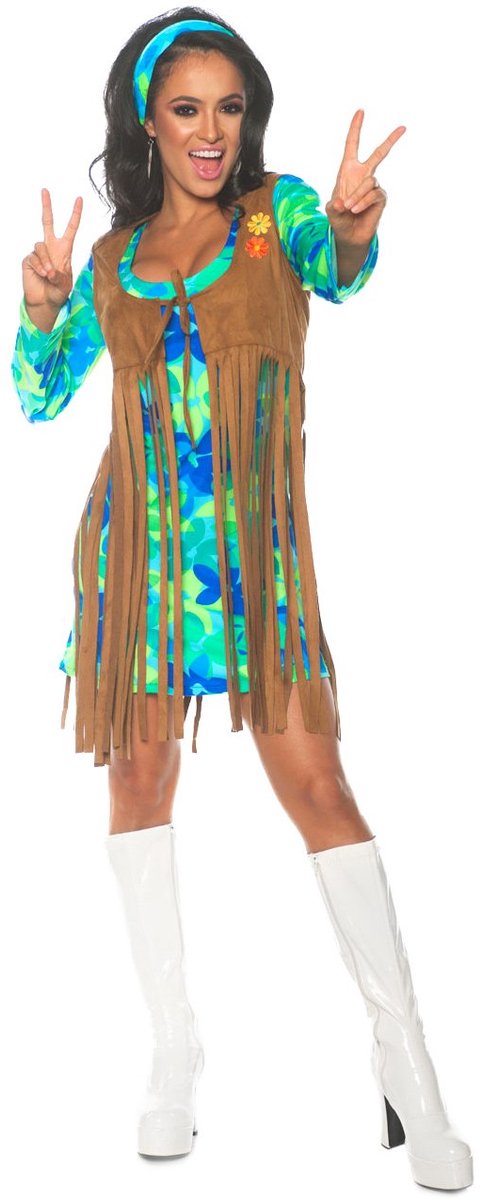 Hippie Franjejurk - Hippie kostuum voor carnaval