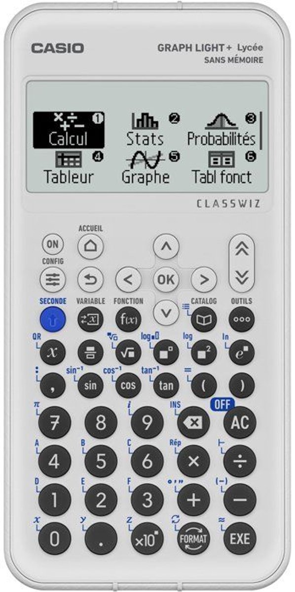 Grafische rekenmachine - CASIO - Graph Light+ - Grijs