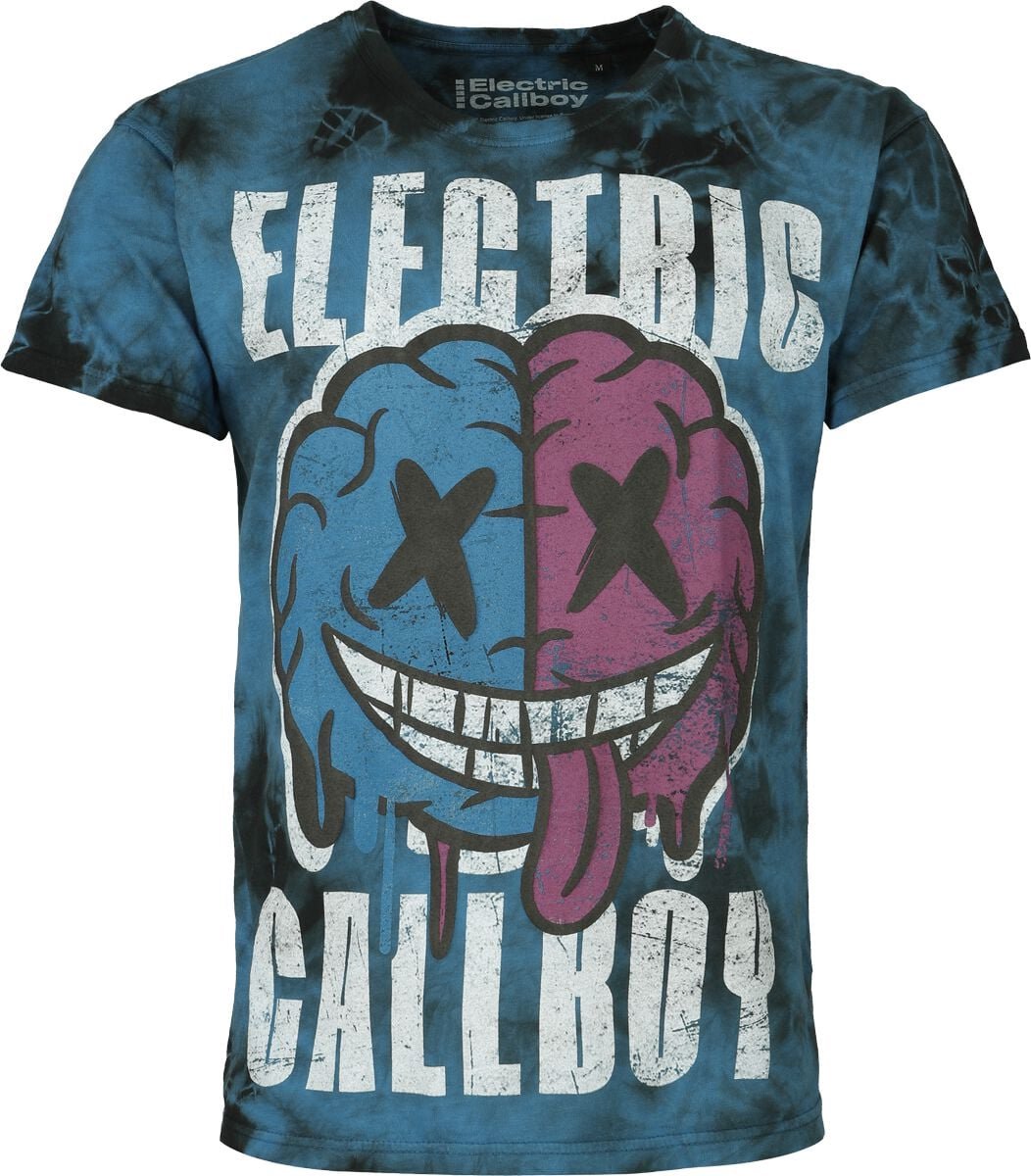 Electric Callboy Sould Brain 3D Print Heren T-shirt - blauw/zwart - M
