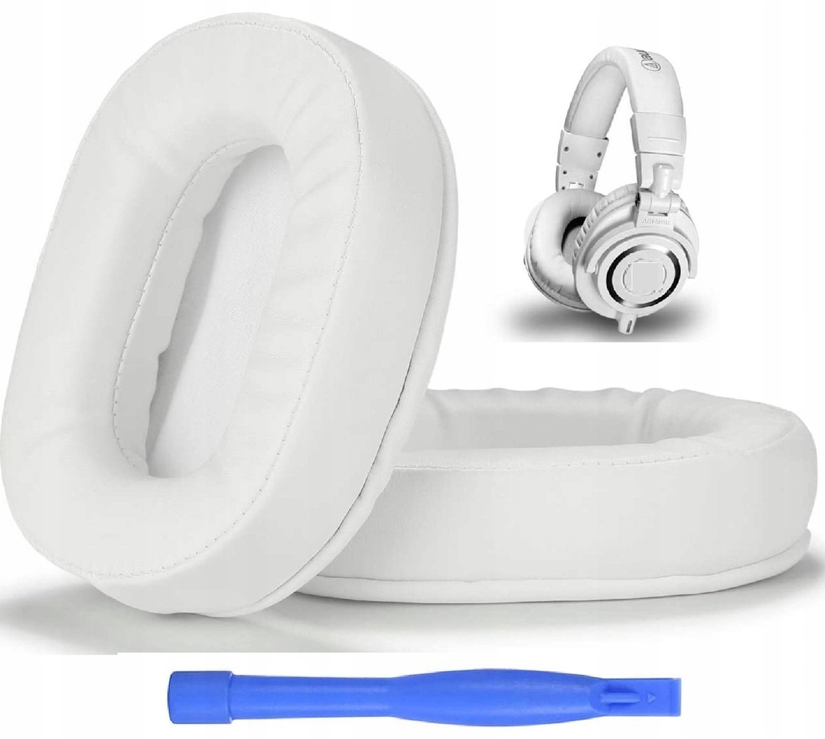 Deluxe Oorkussens voor Audio-Technica ATH-MSR7 M50x - Wit