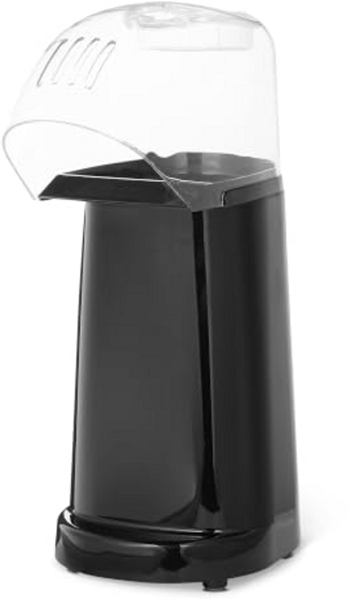 Hetelucht Popcornmachine 1400W met Maatbeker, 16 Kopjes, Elektrische Popcorn Maker Zonder Olie, Snel en Eenvoudig, Zwart