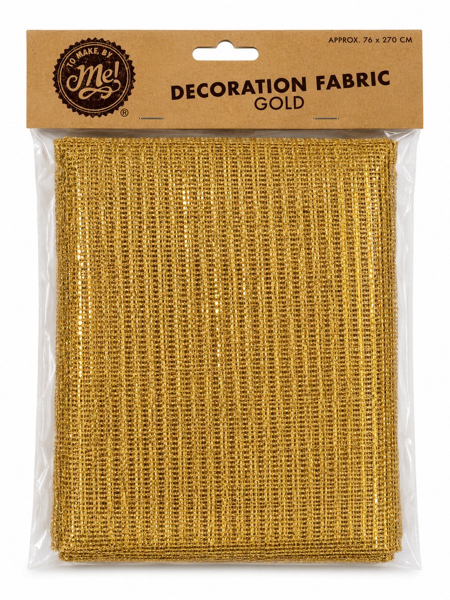 Gouden Decoratiestof 76 x 270 cm – Luxe Glitter Tafeldecoratie – Kerstdecoratie – Feestdecoratie & DIY