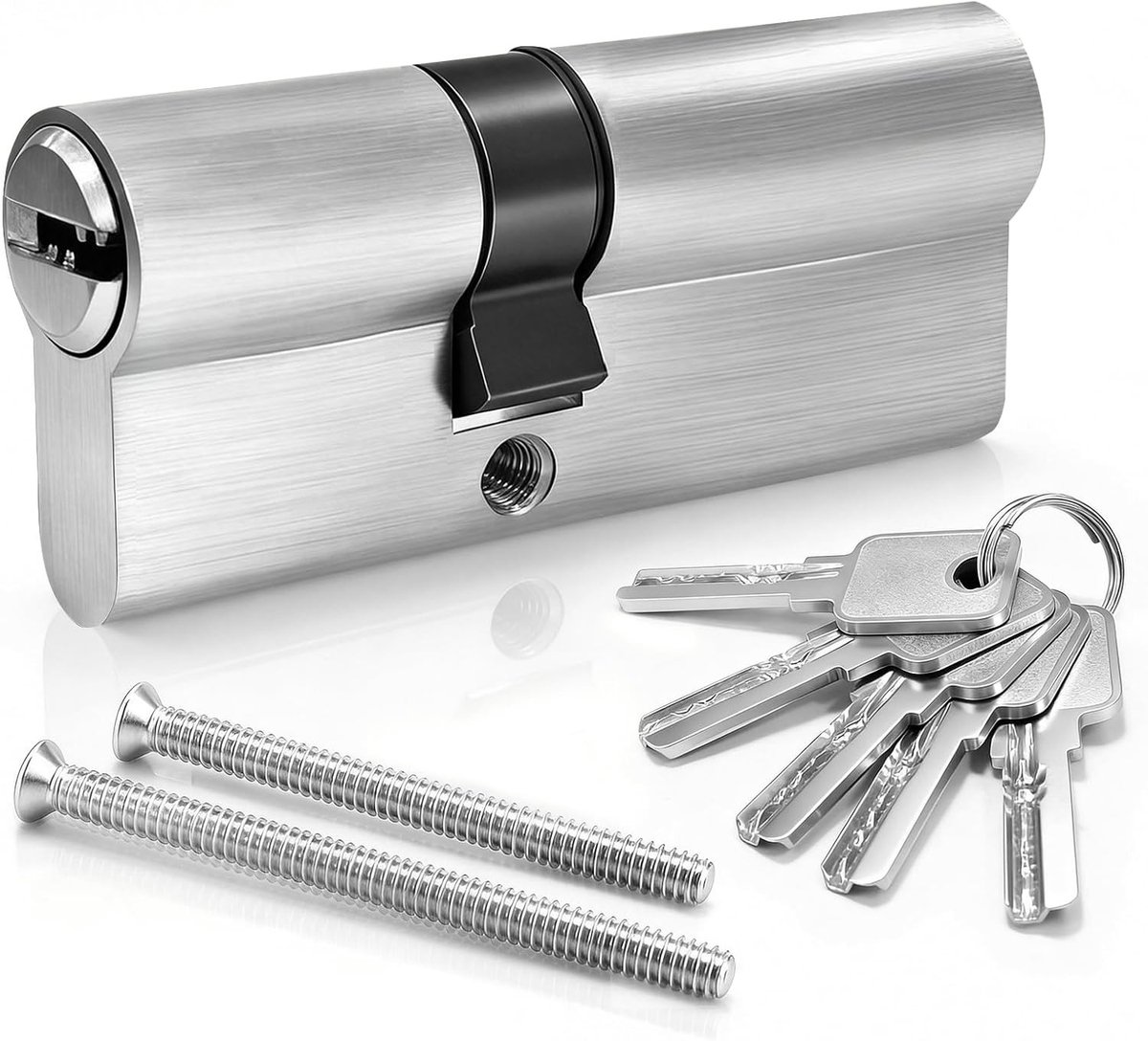 Vergrendelingscilinder 30/40 mm met 5 sleutels, profielcilinder voor optimale beveiliging en gebruiksgemak
