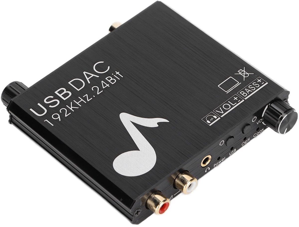 Elzusha - 24-bits DAC Audioconverter Adapter voor Optimaal Geluidsgebruik