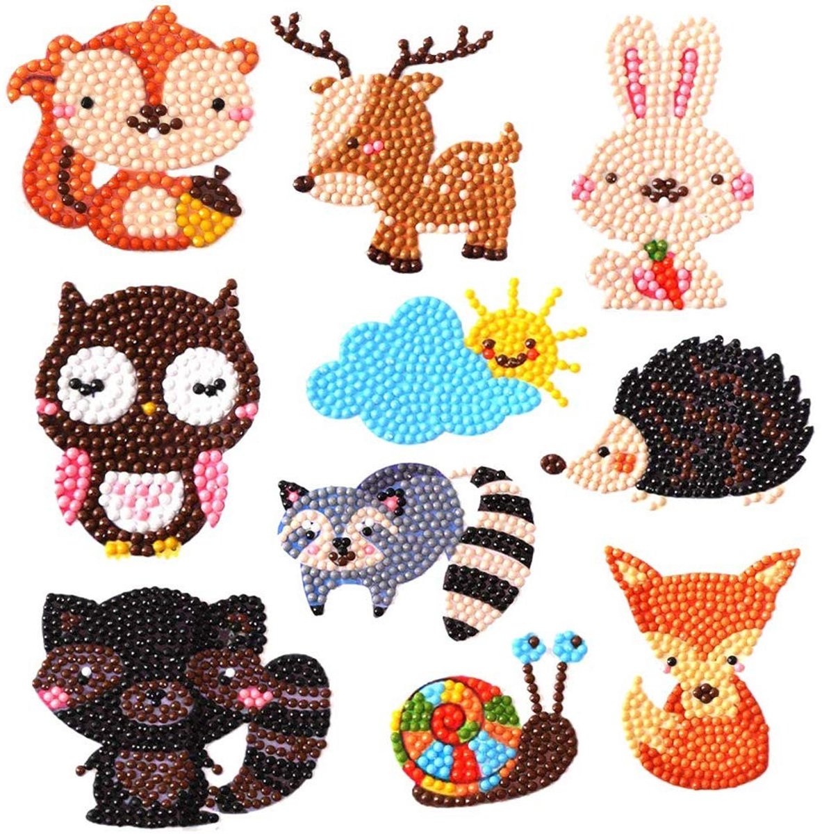 Elzusha - 5D Diamant Schilderen Set voor Kinderen met Dierenthema