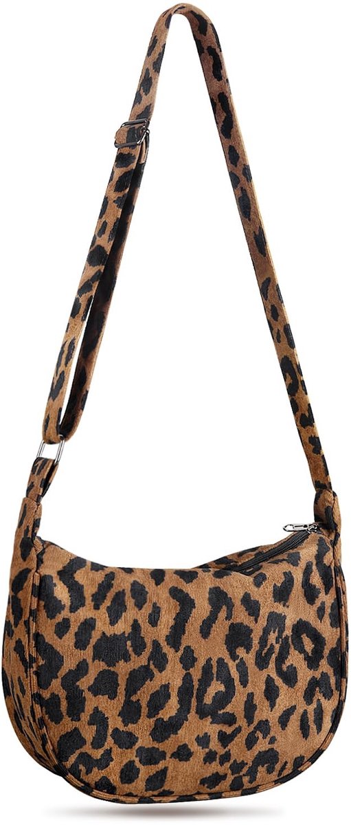 Elzusha - Half Moon Bag Dames - Casual Schoudertas van Corduroy