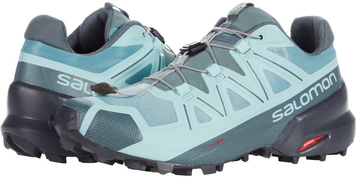 Salomon Speedcross 5 Hardloopschoenen Dames /Wijnrood 38 Groen