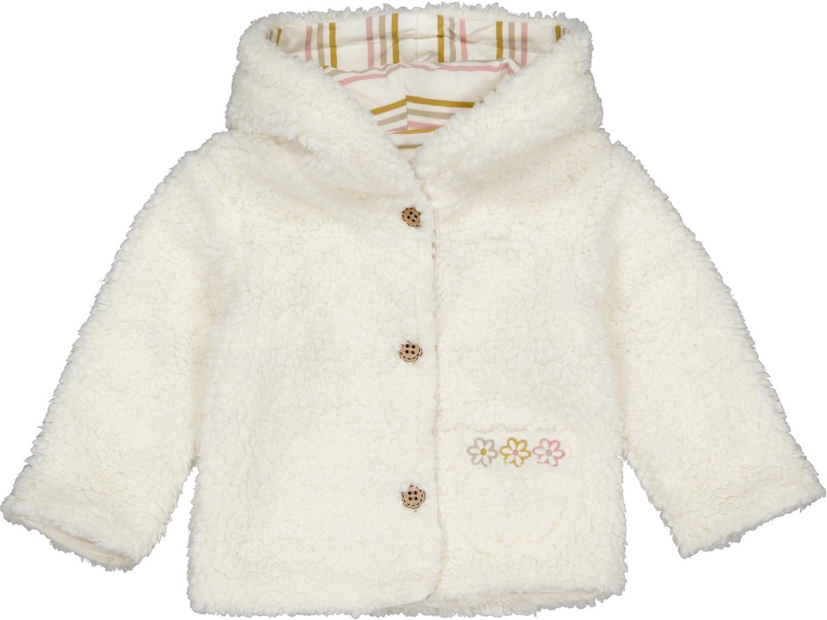 B.E.S.S. Baby meisjes Teddy Jasje AMALIA Off White maat 86