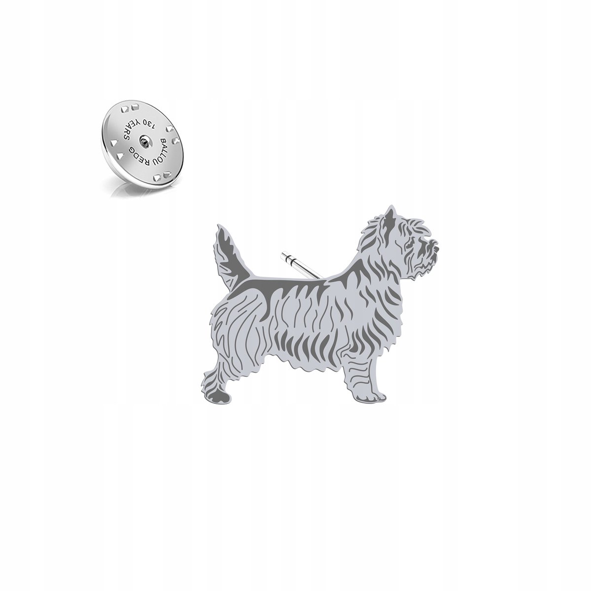 Cairn Terrier Zilveren Pin 925 - Uniek Cadeau met Gratis Gravure