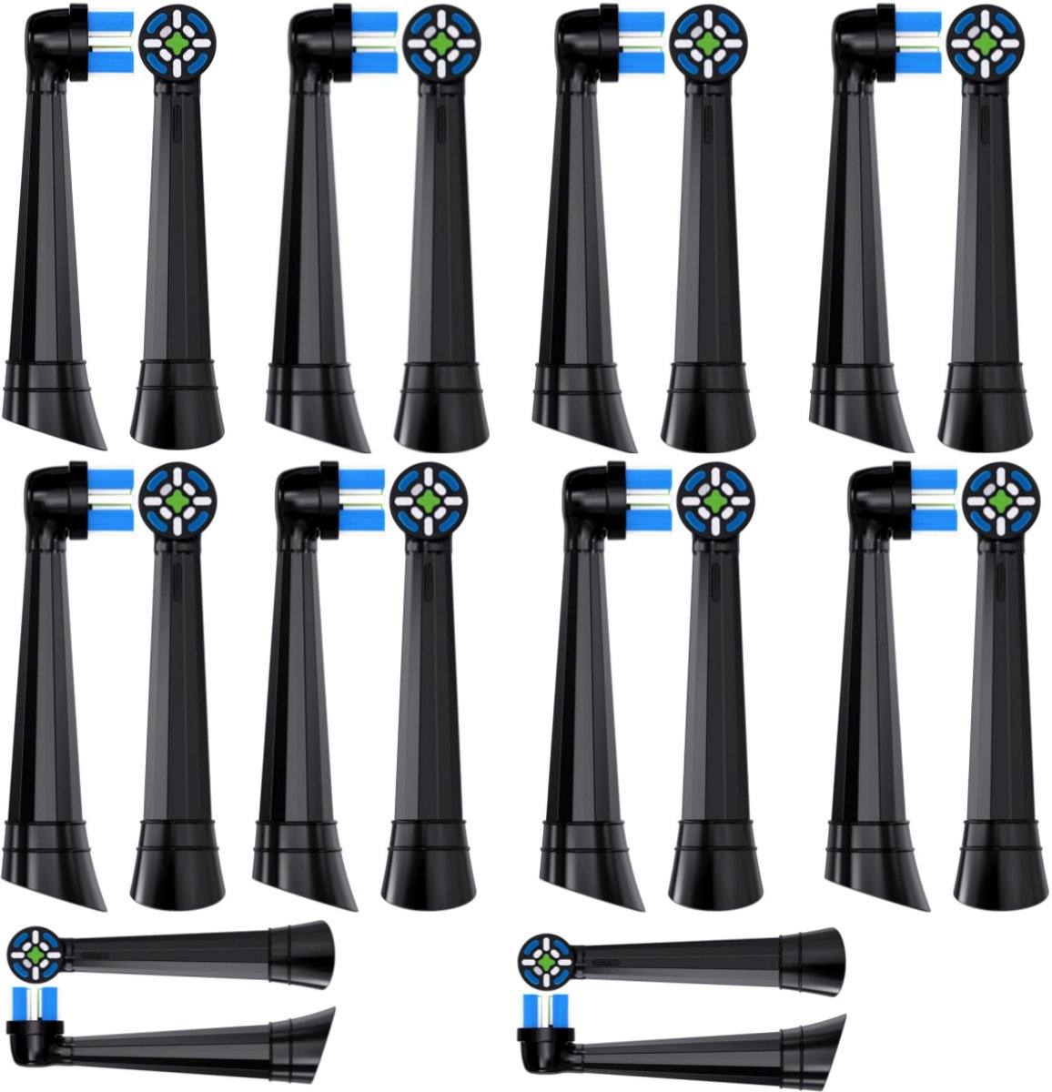 Geschikt voor Oral-B iO 3/4/5/6/7/8/9/10- Ultimate Clean-serie-elektrische tandenborstels- vervangende opzetborstels- 10 stuks (zwart)
