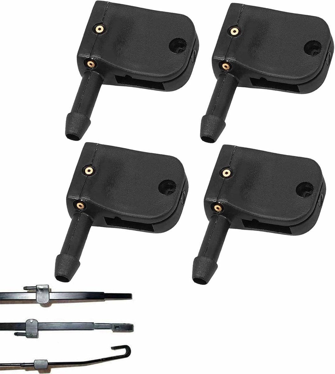 Set van 4 Voorruit Spoelmondstukken voor Espace 3, Sprinter I & II, Vito W638, V-Class W638 en Smart Fortwo, Voorruitwissers, Auto-accessoires, Ruitensproeiers