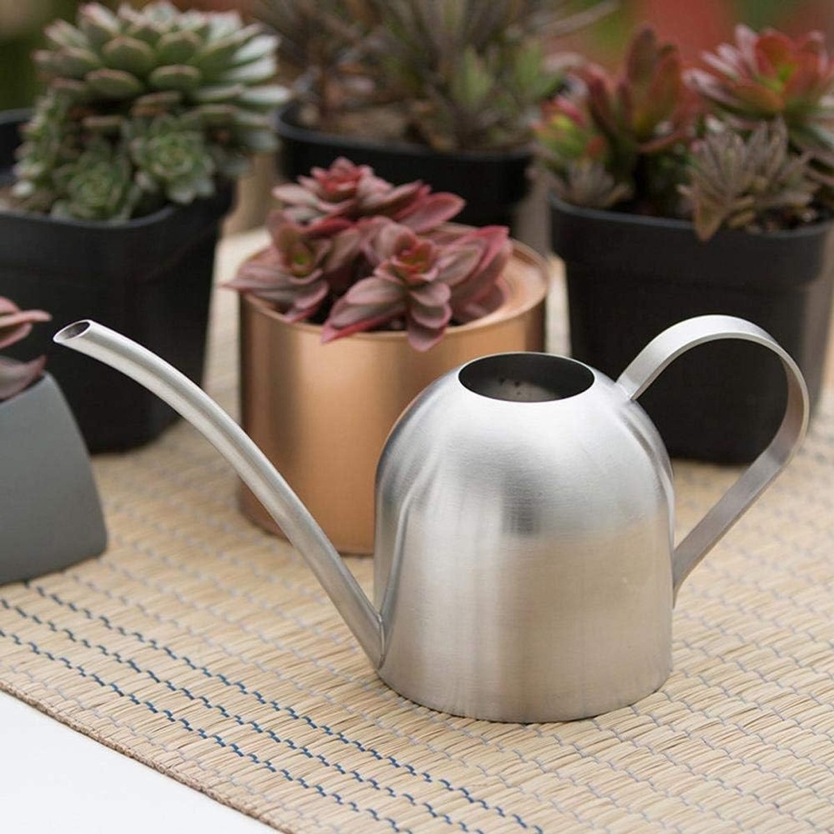 Elegante RVS Gieter voor Planten - Ideaal voor Tuinieren, Water geven en Bloempot Verzorging (500ML)