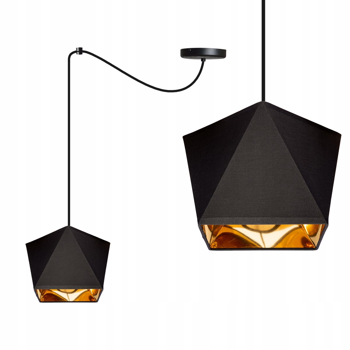 Hanglamp Spin Zwart Goud - Stijlvolle Loft Verlichting