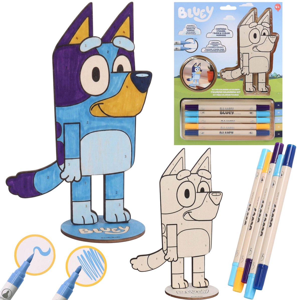 Bluey Schilderen volgens nummers, creatieve set voor kinderen, kunstset om te schilderen