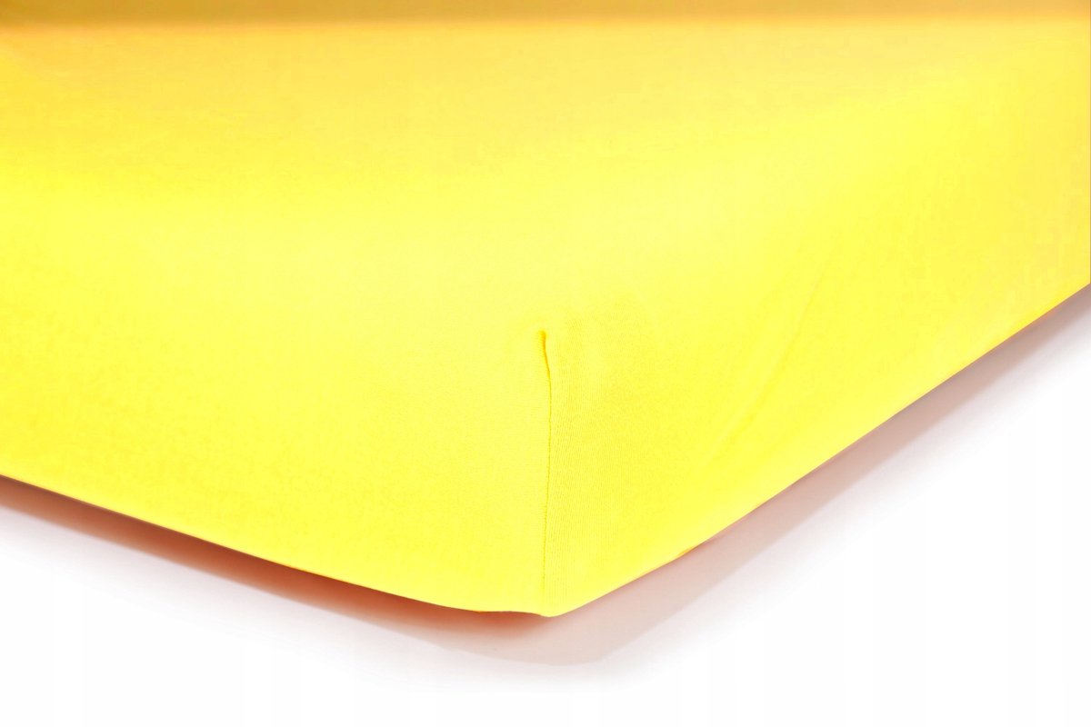 Jersey hoeslaken met elastiek 60x120 cm - Geel