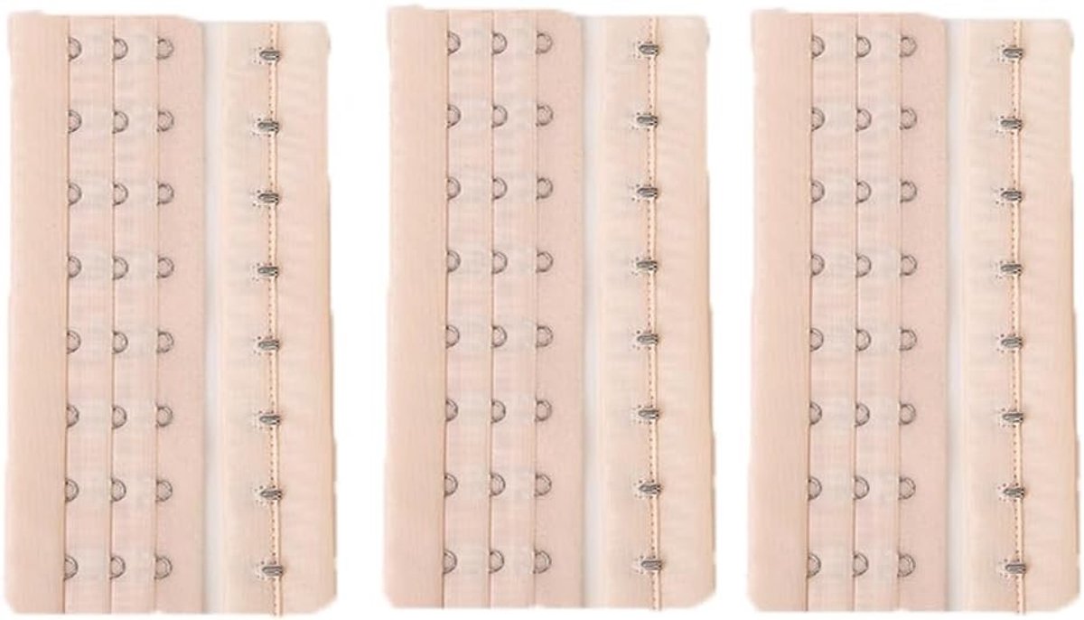 8-delige Bh Extender met 3 Rijen en 8 Haakjes, Comfortabele en Zachte Ondersteuning voor Dames, Ideaal voor Shapewear en Corsetten