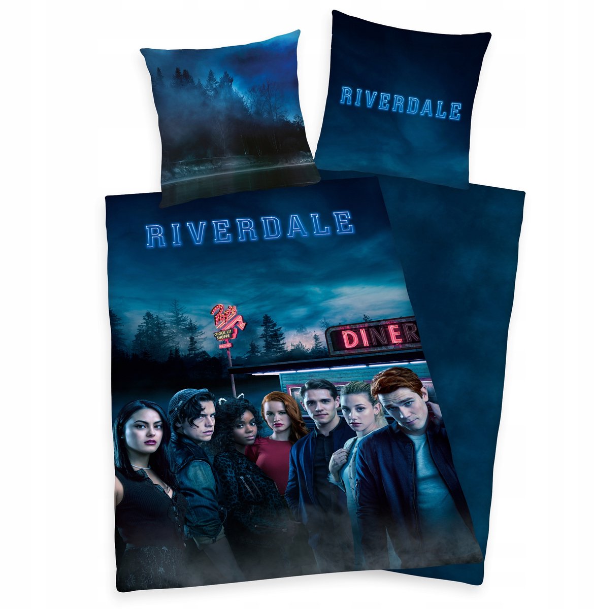 Merkloze Katoenen Dekbedovertrekset Riverdale Stijl 135x200 cm