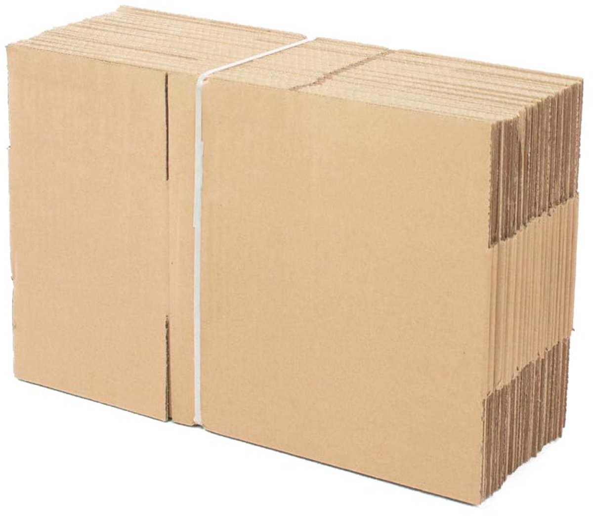 Pakket van 25 Versterkte Kartonnen Dozen met Enkele Wand, 25x15x10 cm - ShopVlot
