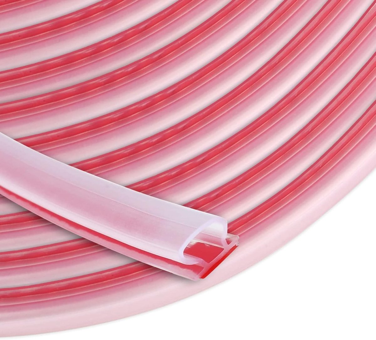 Duidelijke en Waterdichte Sealing Tape voor Deuren - 10mm x 6mm x 6m, Zelfklevende Rubber Weather Strip voor Isolatie en Geluidsdemping, Eenvoudig op Maat te Knippen