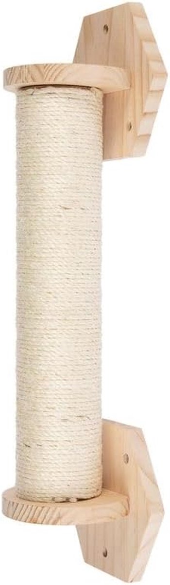 Krabmeubel voor katten - Krabpaal - Krabben en spelen - Muurbevestiging - 40 cm - Natuurlijk