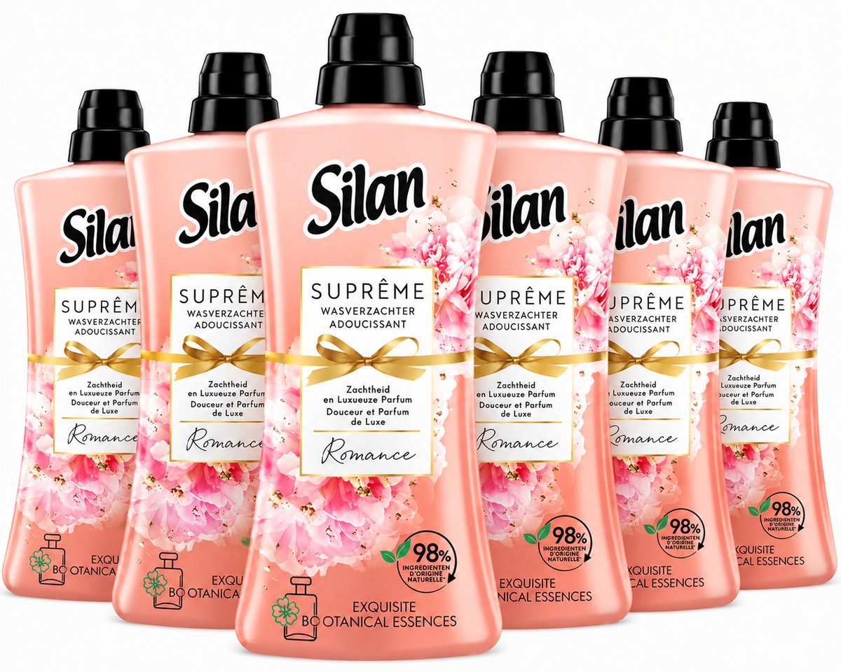 Silan Suprême Romance Wasverzachter – 6 x 968 ml – 264 Wasbeurten – Langdurige Geur - 6 Stuks