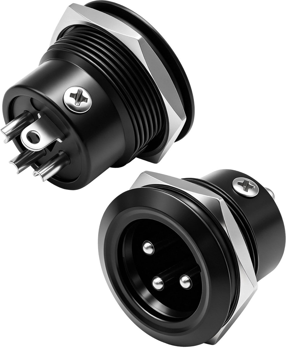 Solidchoice - XLR Panel Mount Audio Adapter Connector Set