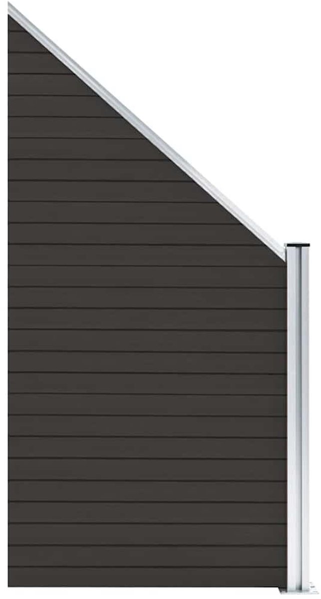 Solidchoice - WPC Hekelement 95 x 105 cm Zwart met Houtlook