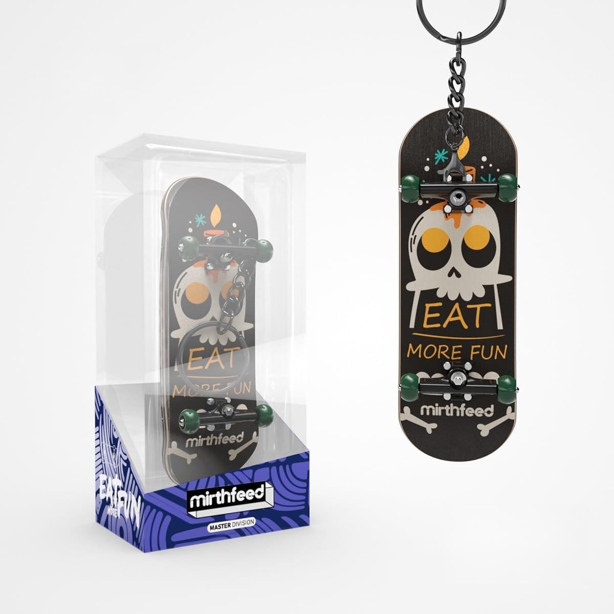 Solidchoice Mini Vingerskateboard met Doodshoofd Design