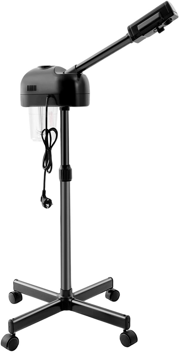 DayeLabel Gezichtsstomer - Huidverzorging - Gezichtsstoommachine - 360° Draaibaar - Facial steamer - Hoogte verstelbaar - Zwart