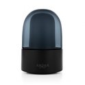 Zwarte aroma diffuser met donkergrijs getinte kap.